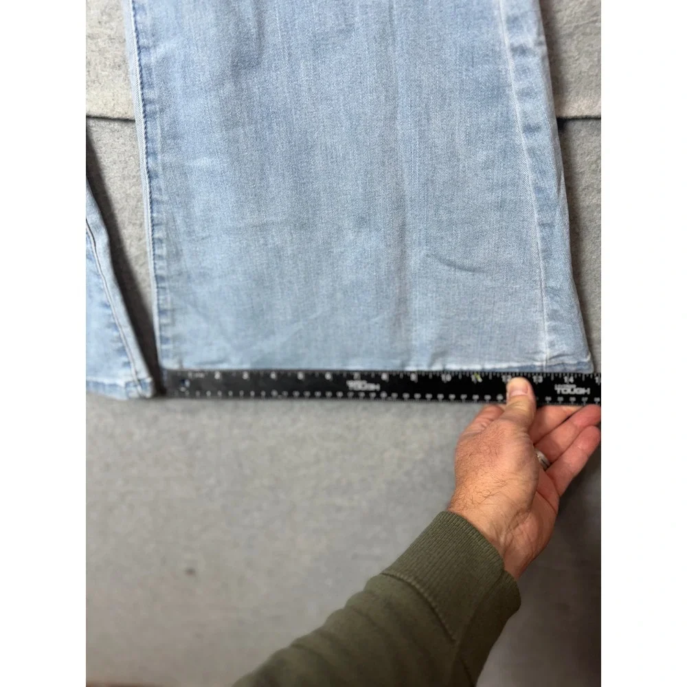 Shein Jeans‎ Women's Small Light Blue Denim Cotton Stretch Flared Leg Zip Fly